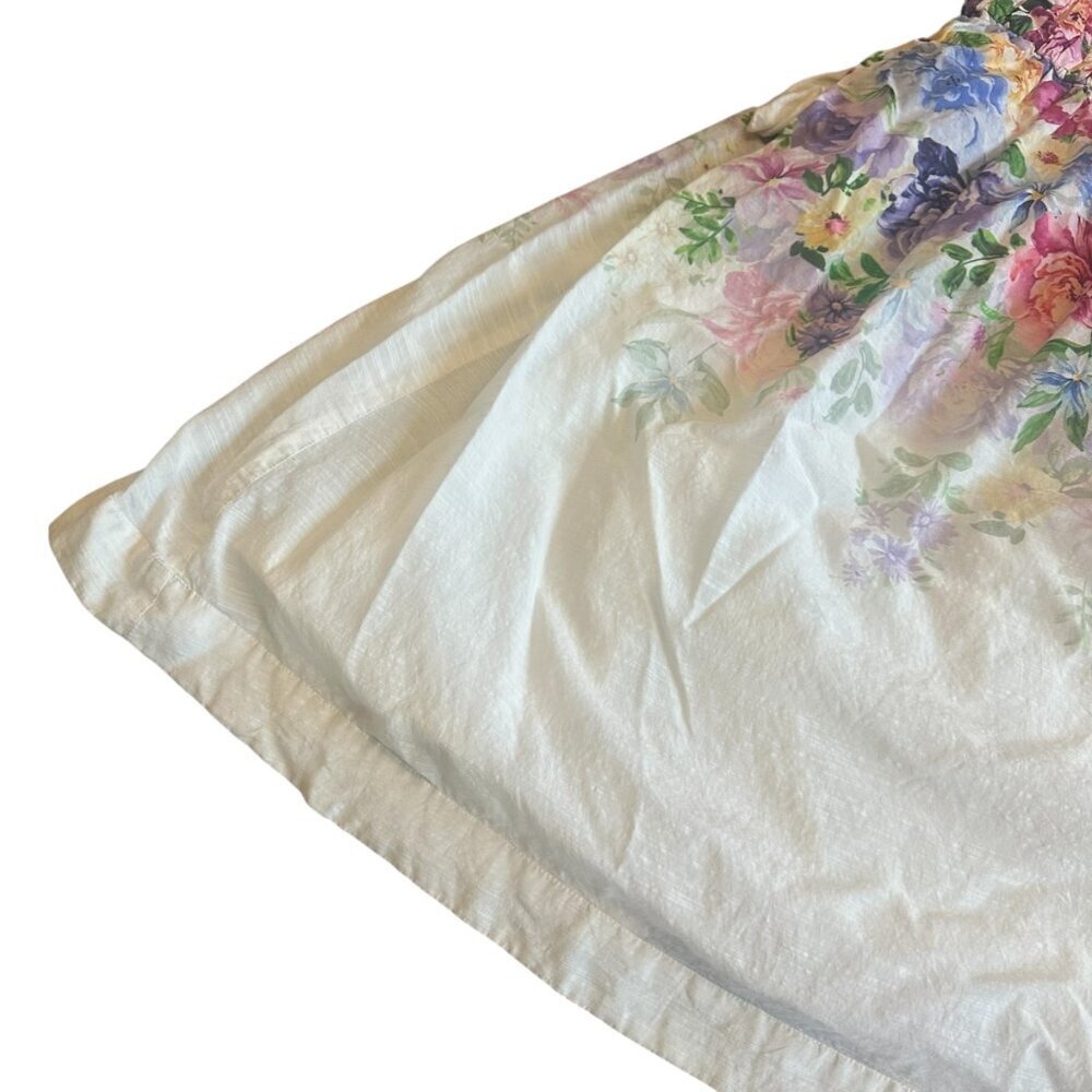 Boston Proper Garden of Romance Floral Print Mock Neck Midi Dress Size 12 Womens - Picture 3 of 13